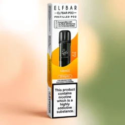 Pods préremplis Elfbar 600 Mangue 2 ml sels de nicotine