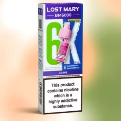 Recharges BM6000 Raisin Lost Mary 12 ml 20 mg 6000 bouffées