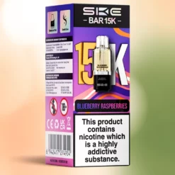 Myrtille Framboise SKE Bar 15K, Sel Nicotine 20mg, Mesh Coil